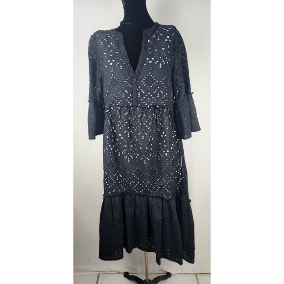 Sundance Dresses & Skirts - Sundance Dress Womens S eyelet ruffled Tiered Flouncy Lolita Prairie cottage